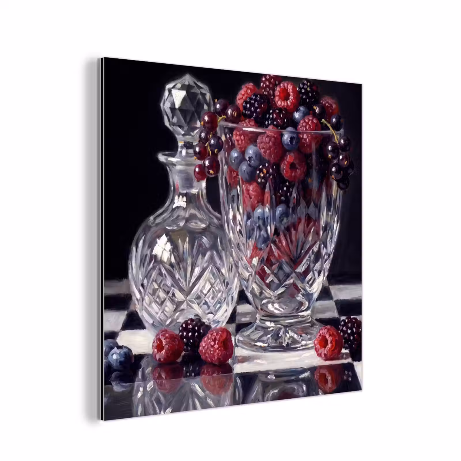 aluminium wall art - Berries - Crystal - Still Life - Bessen - Kristal - Stilleven aluminium wit klein