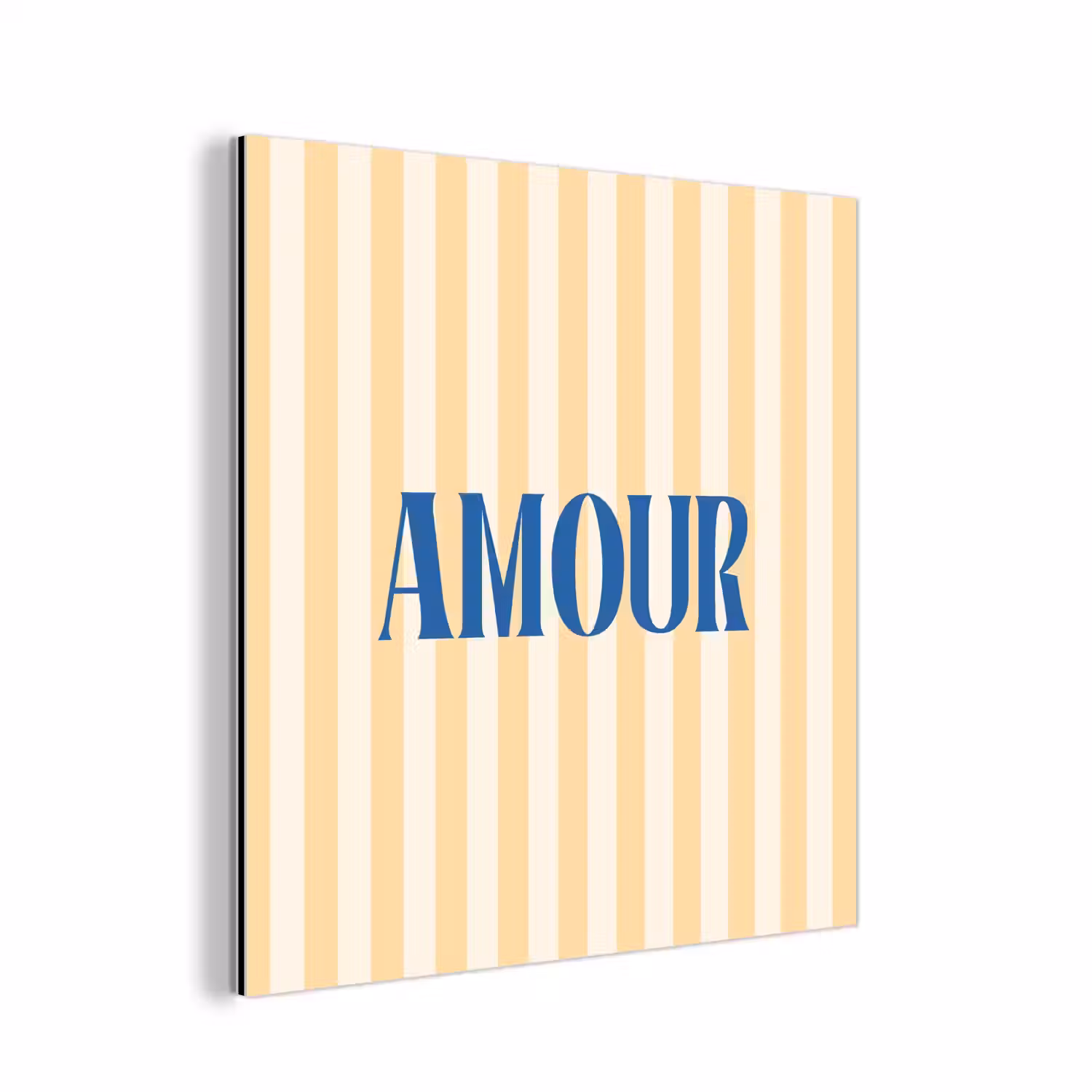 Blauw - Geel - Strepen - Amour aluminium wit klein -3d