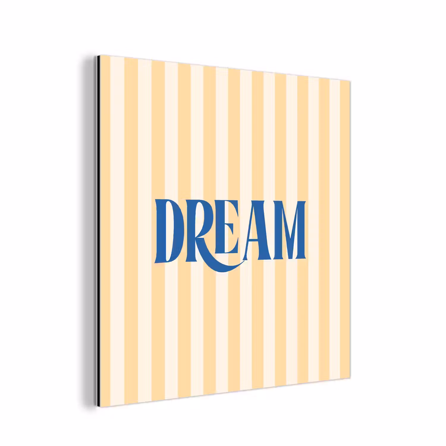 Blauw - Geel - Strepen - Dream aluminium wit klein -3d