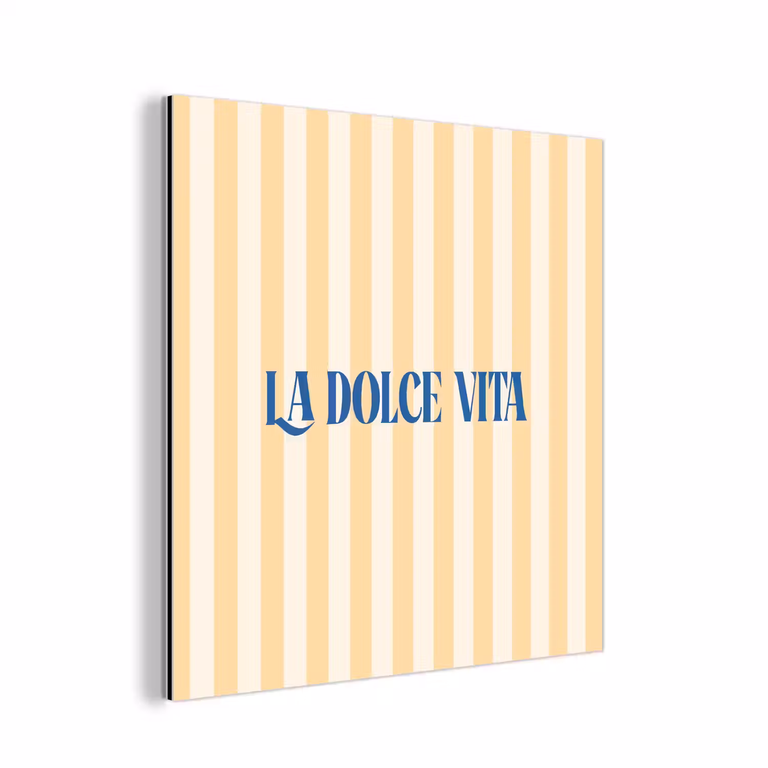 Blauw - Geel - Strepen - La Dolce Vita aluminium wit klein -3d