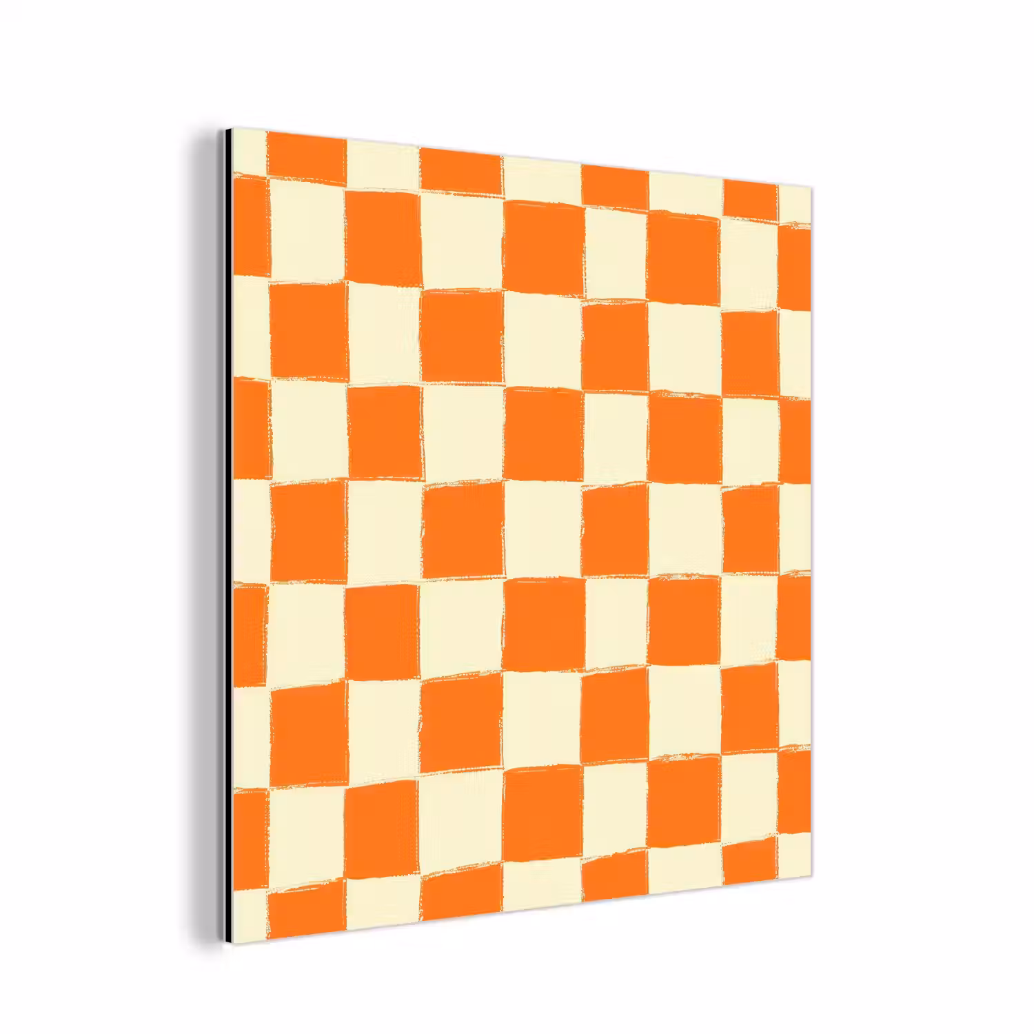 Schaak - Patroon - Oranje aluminium wit klein 46 -3d