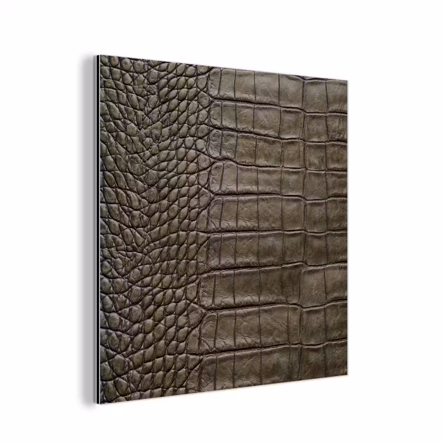 Krokodillenleer - Structuur - Groen aluminium wit klein -3d