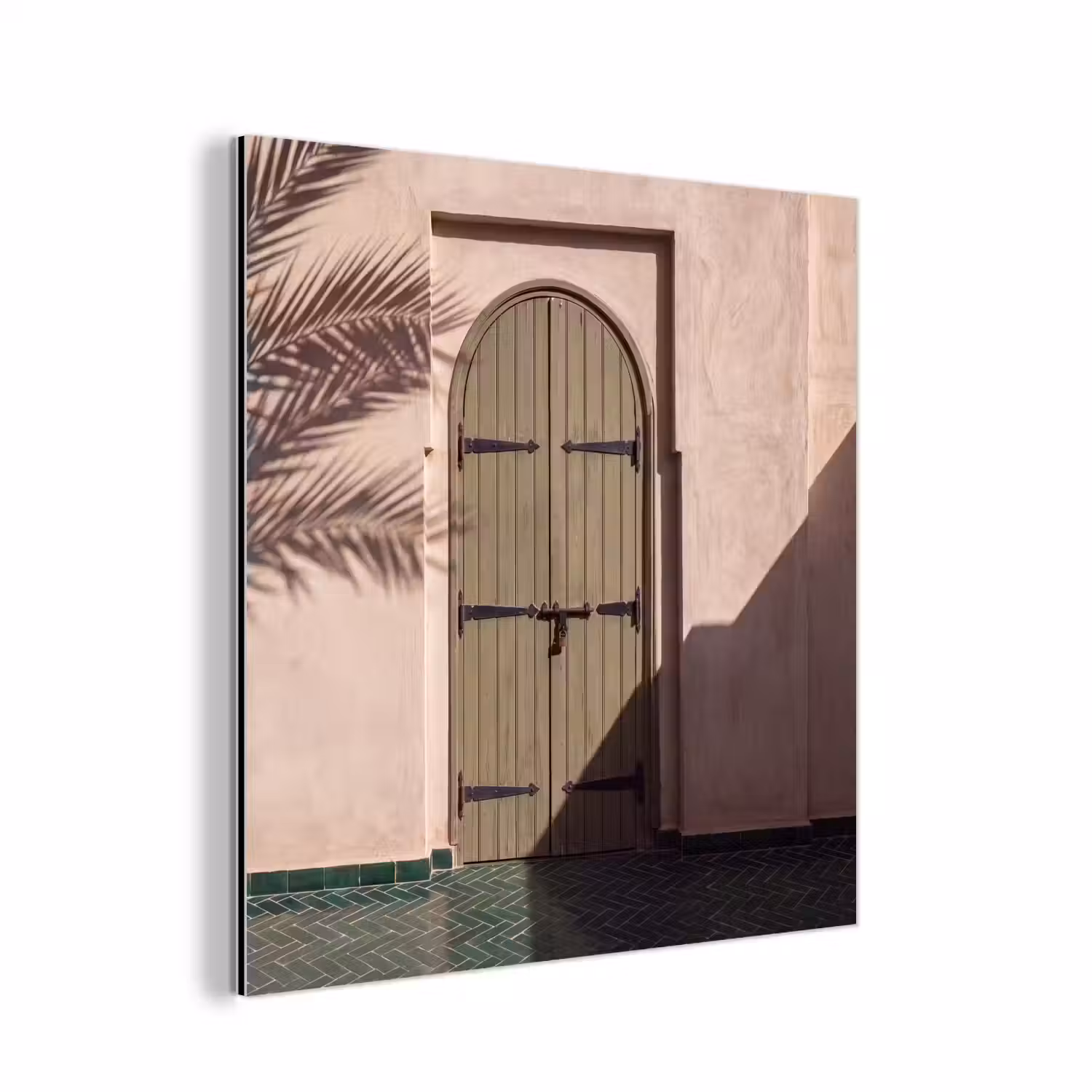 Deur - Hout - Architectuur - Groen - Rustiek aluminium wit klein -3d
