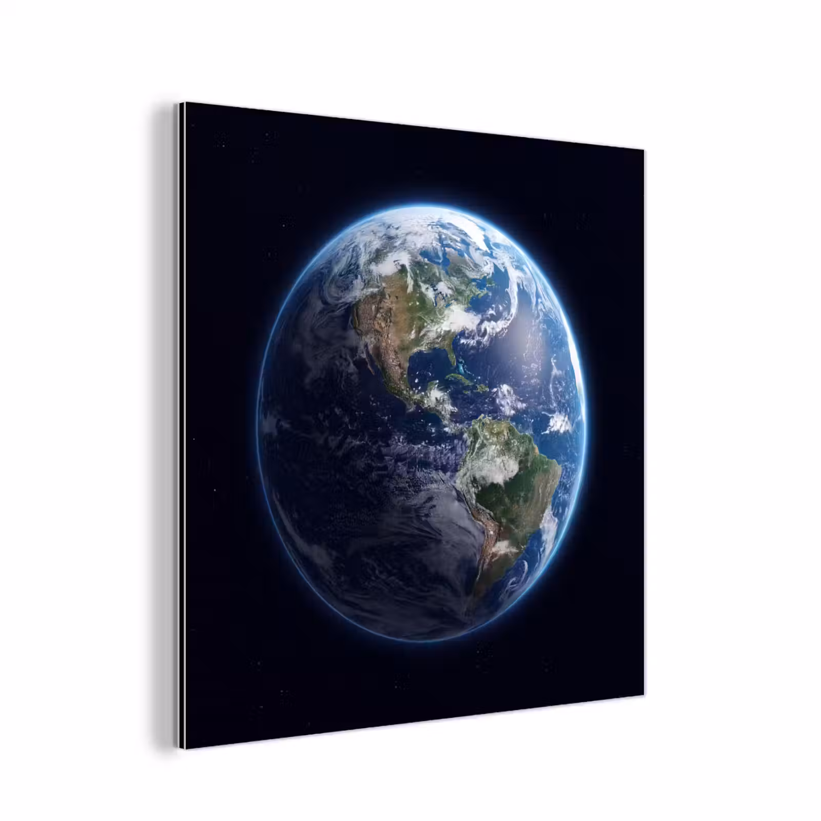 aluminium wall art - Earth - Space - Cosmos - Aarde - Ruimte - Kosmos aluminium wit klein