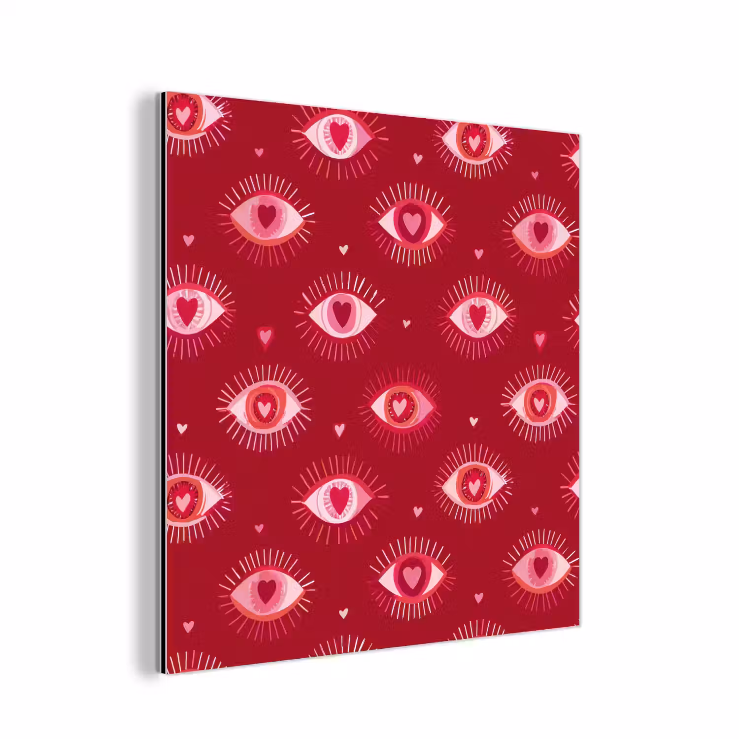 Ogen - Patroon - Roze - Donkerrood aluminium wit klein 46 -3d