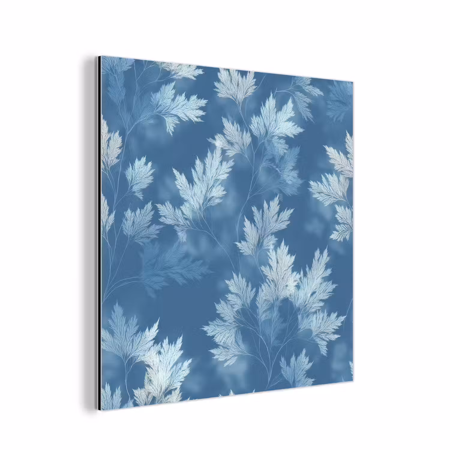Varen - Botanisch - Patroon - Grijsblauw aluminium wit klein 46 -3d