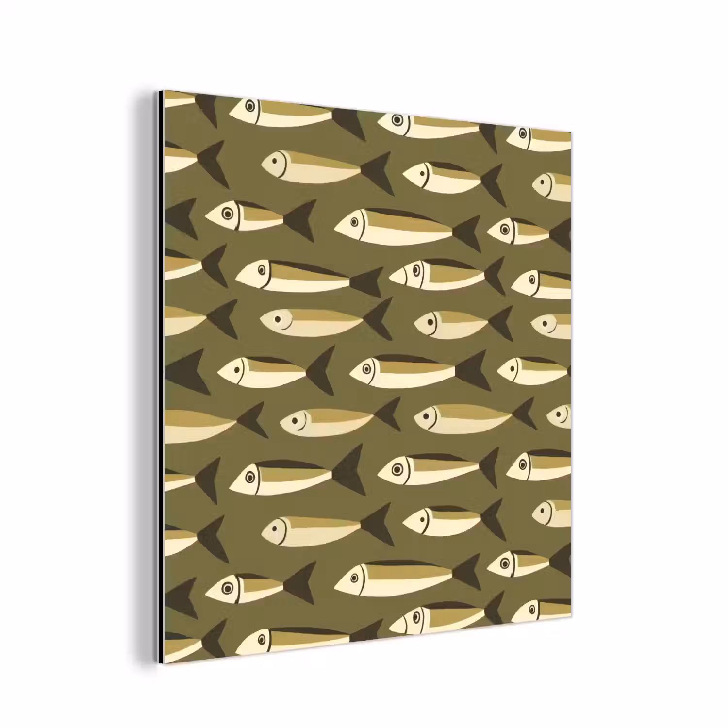 Vis - Patroon - Groen aluminium wit klein 46 -3d