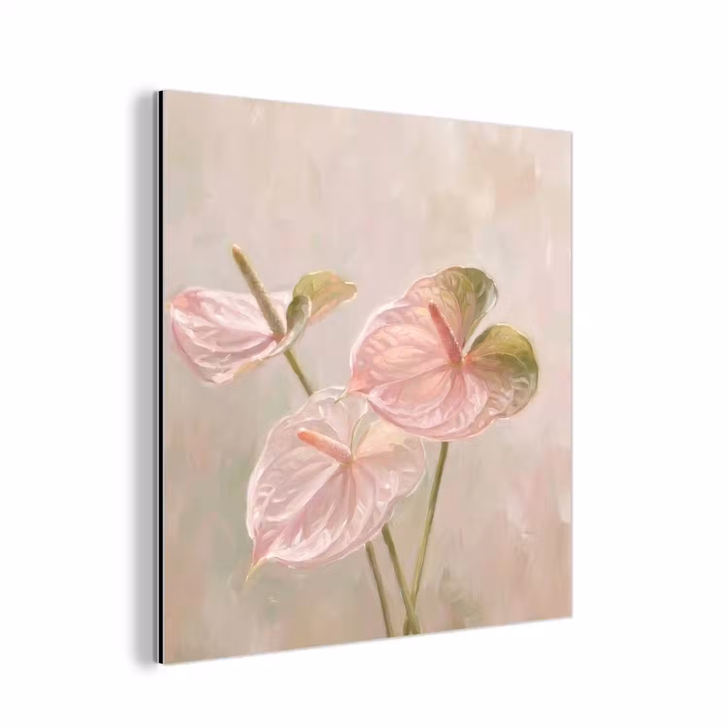 Bloemen - Pastel - Abstract - Natuur - Groen aluminium wit klein -3d