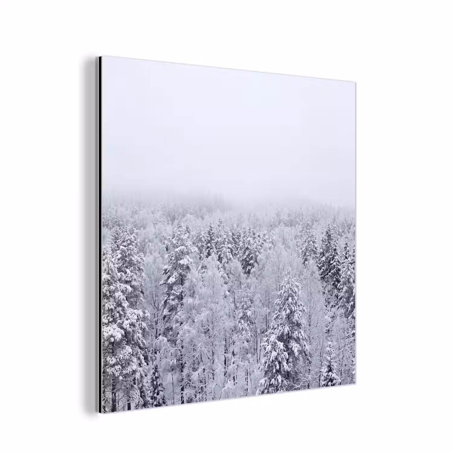 Bos - Sneeuw - Winter - Natuur - Wit aluminium wit klein -3d