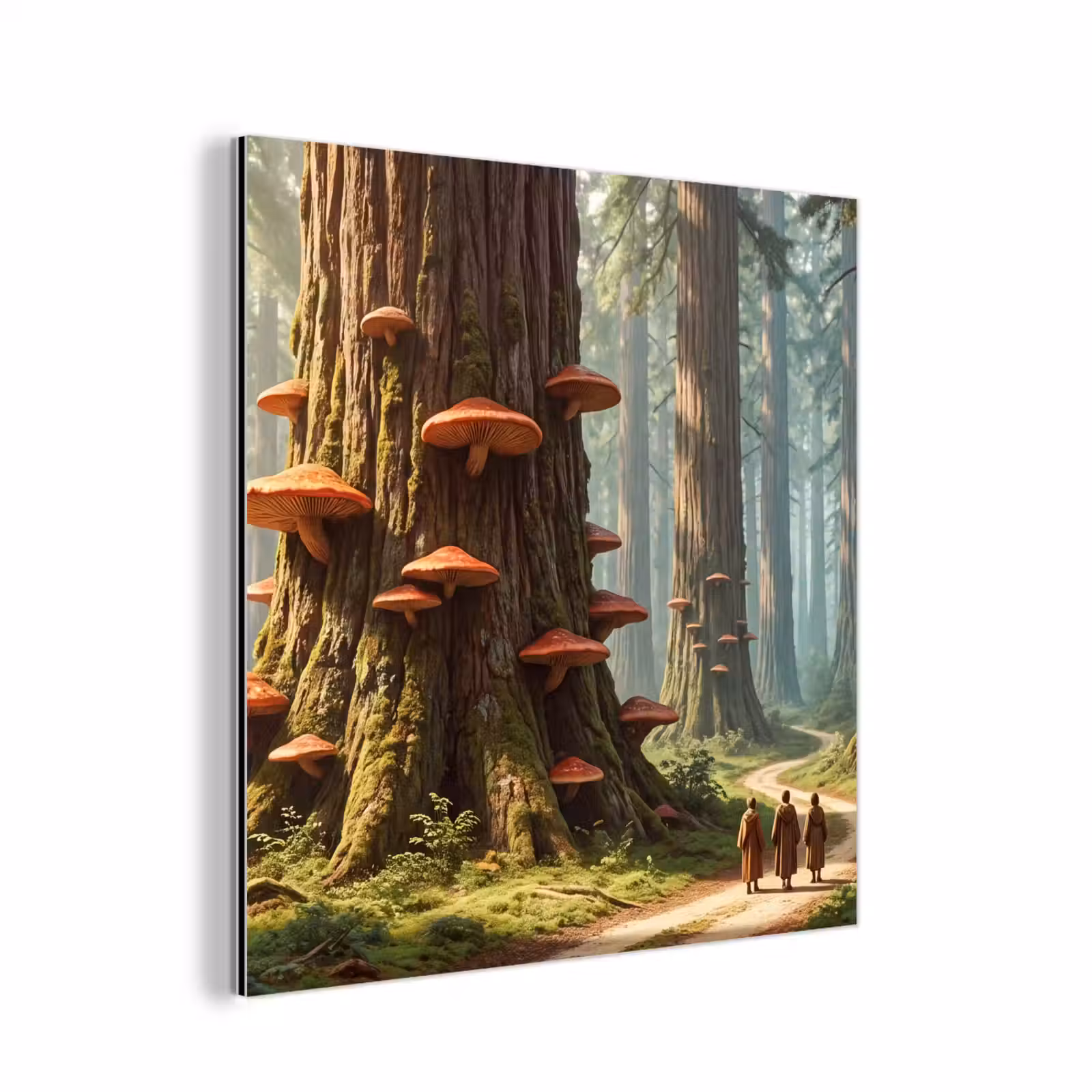 aluminium wall art - Forest - Trees - Nature - Bos - Bomen - Natuur aluminium wit klein