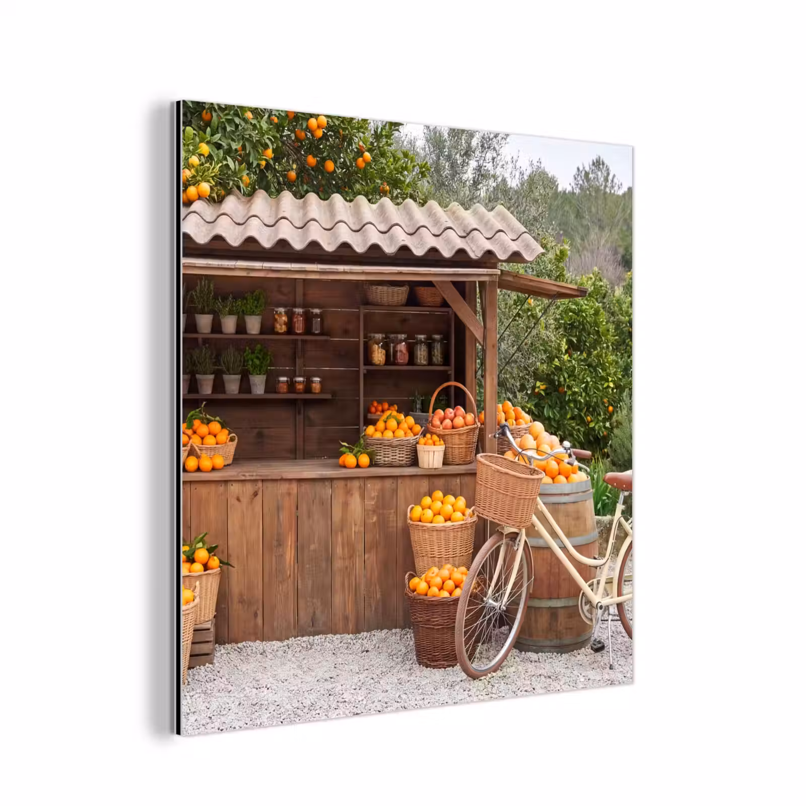 aluminium wall art - Fruit - Market - Rural - Fruit - Markt - Landelijk aluminium wit klein
