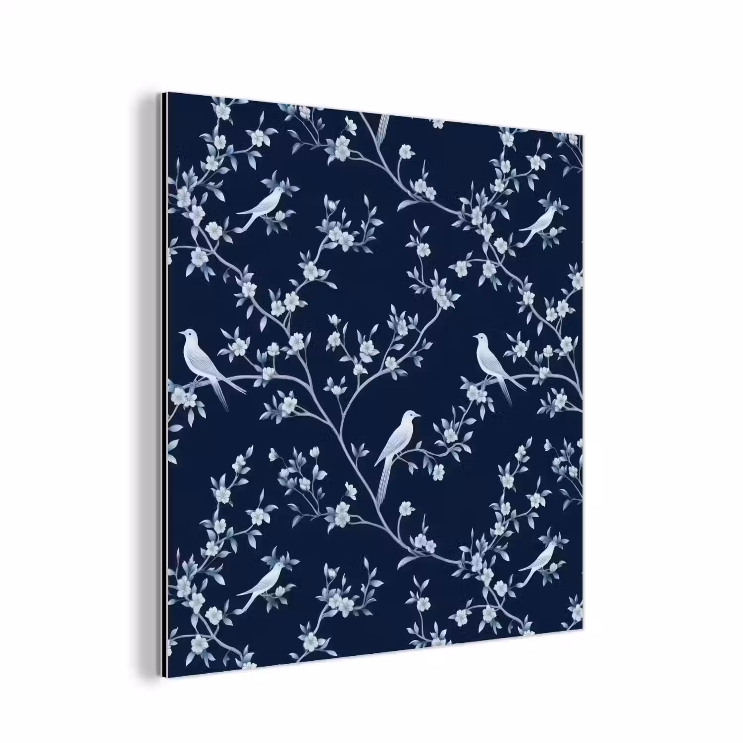 Grafisch - Bloesemtak - Blauw aluminium wit klein 46 -3d