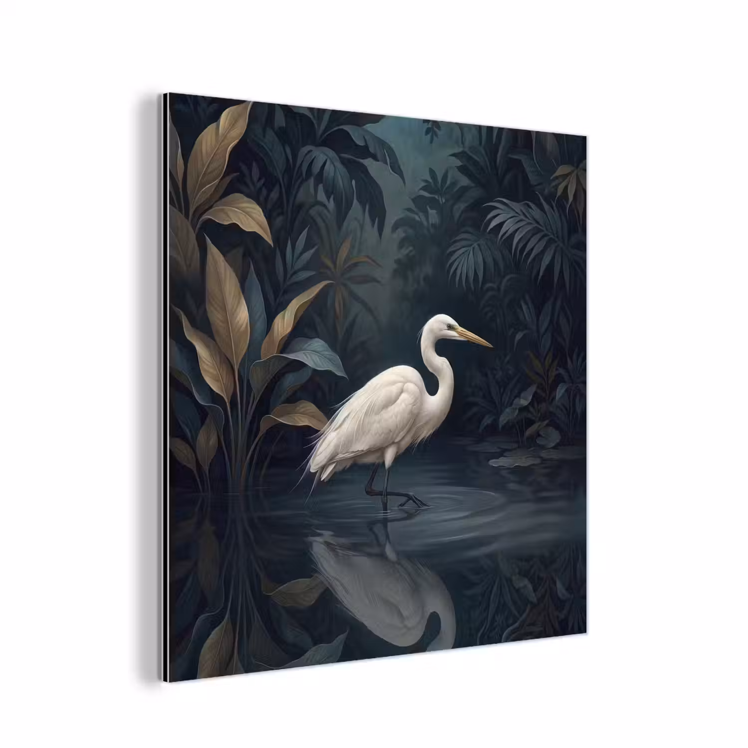 Reiger - Water - Natuur - Modern - Wit aluminium wit klein -3d