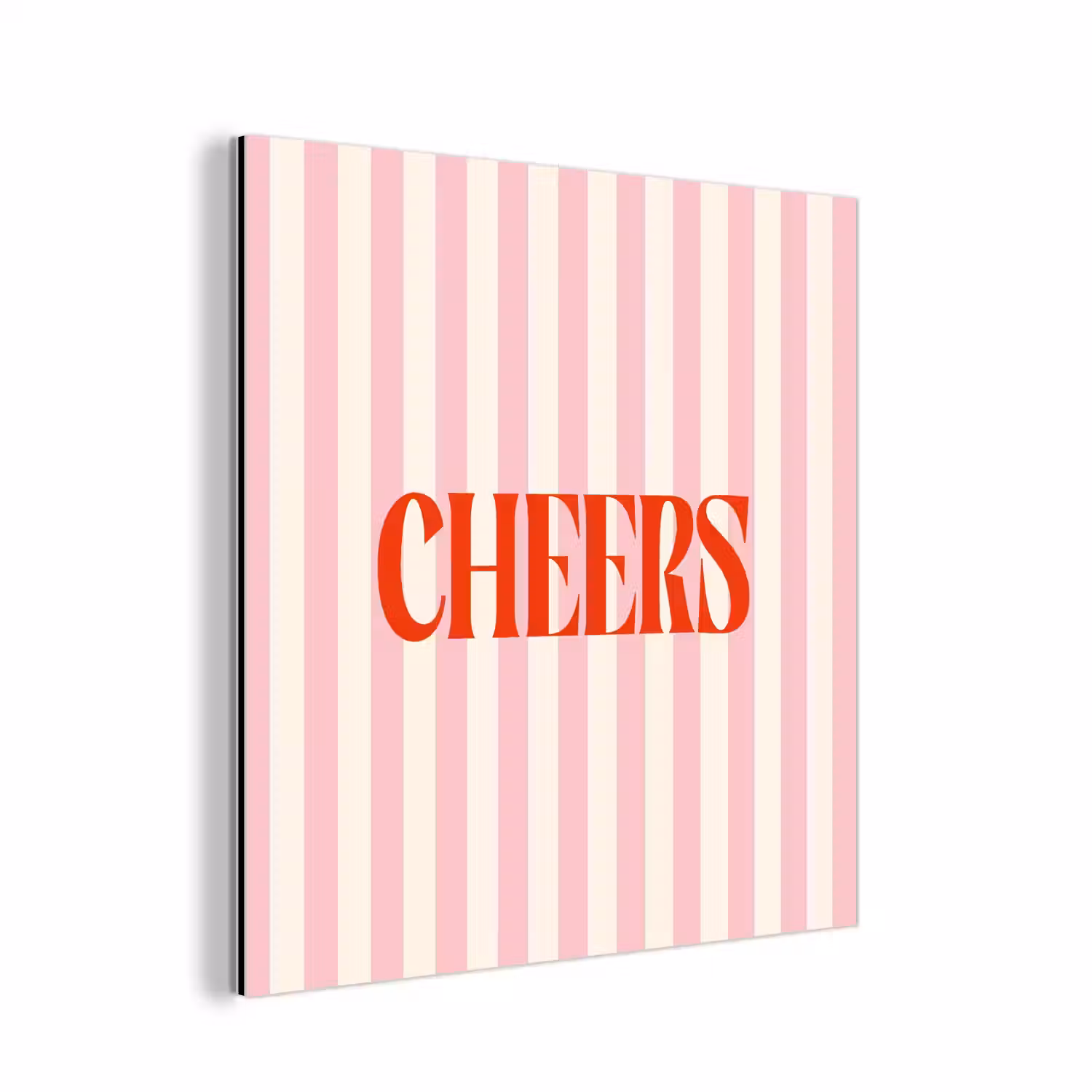 Zachtroze - Rood - Strepen - Cheers aluminium wit klein -3d