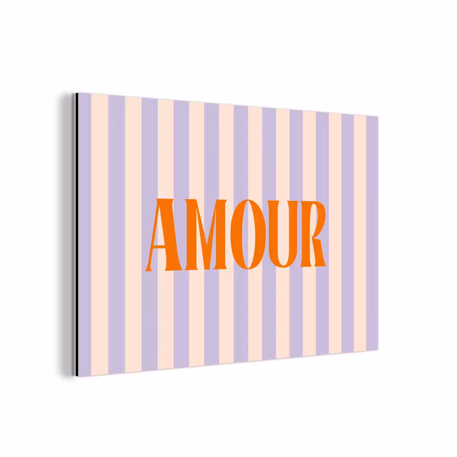 Lila - Oranje - Strepen - Amour aluminium wit klein -3d
