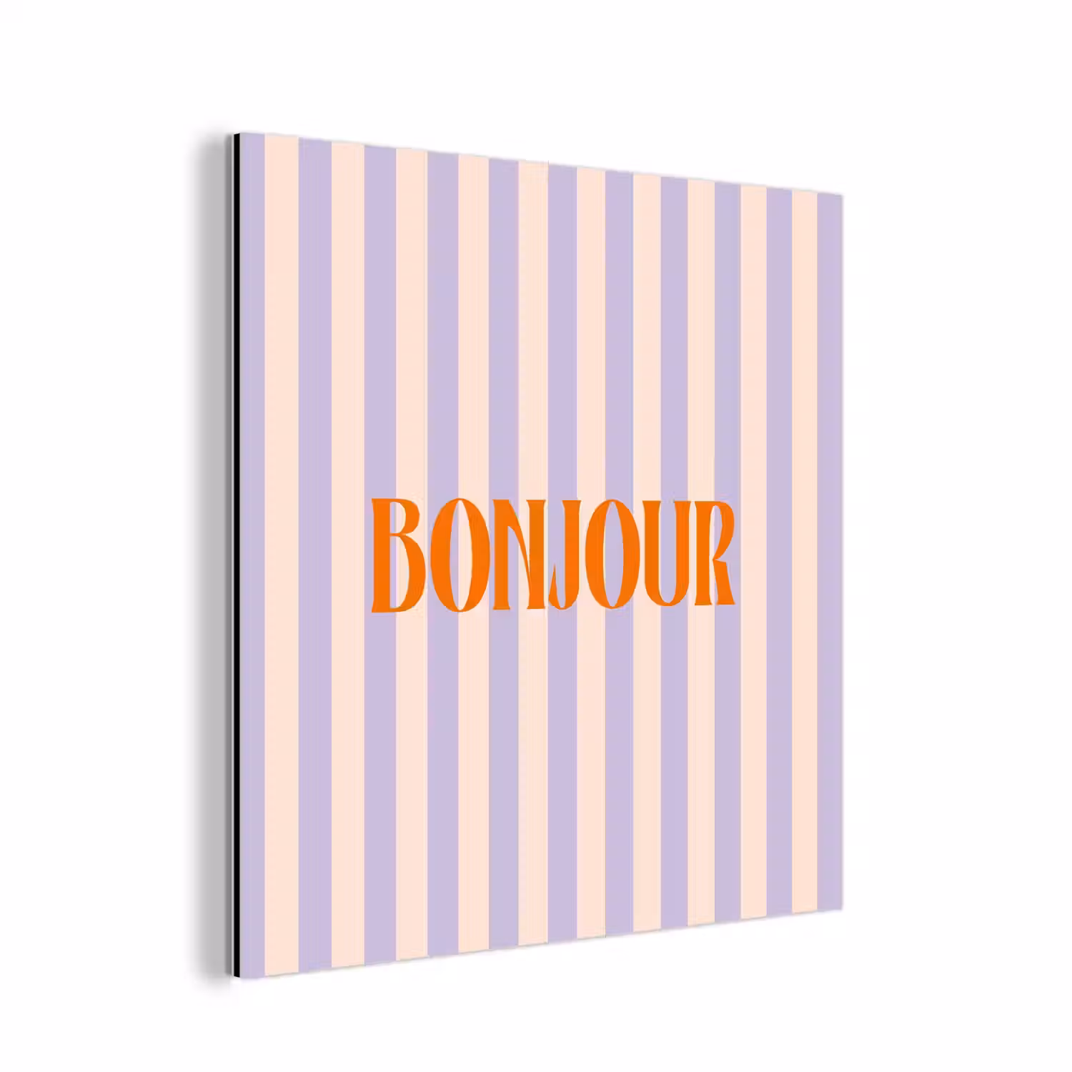 Lila - Oranje - Strepen - Bonjour aluminium wit klein -3d