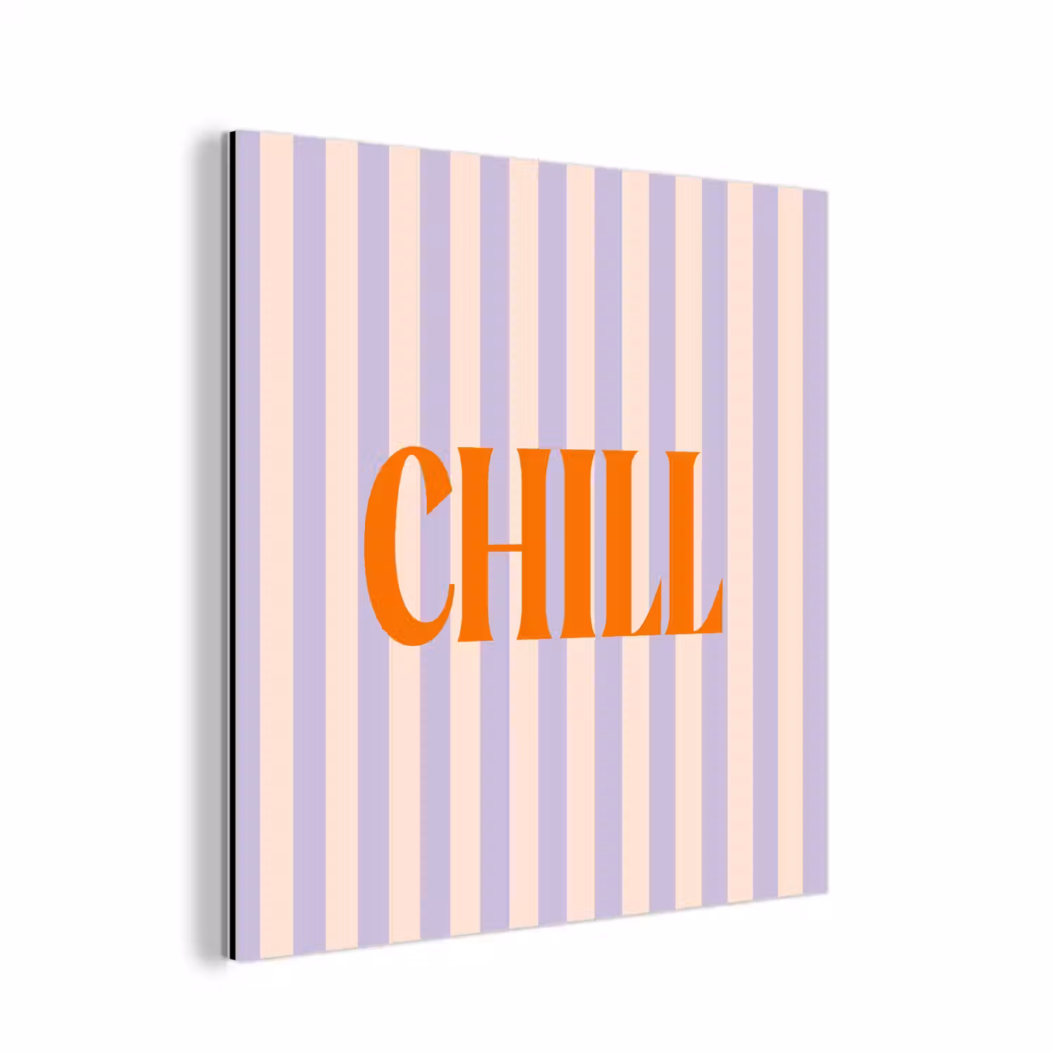 Lila - Oranje - Strepen - Chill aluminium wit klein -3d