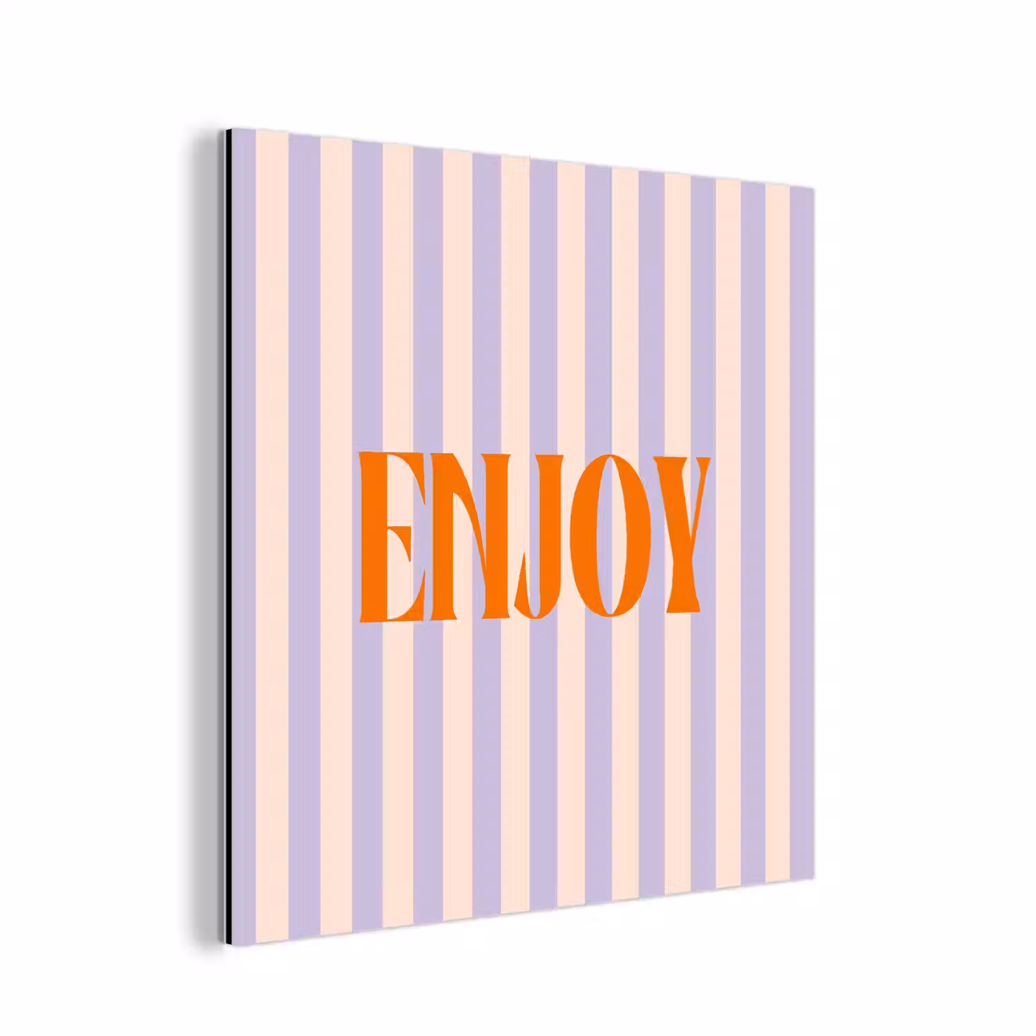Lila - Oranje - Strepen - Enjoy aluminium wit klein -3d