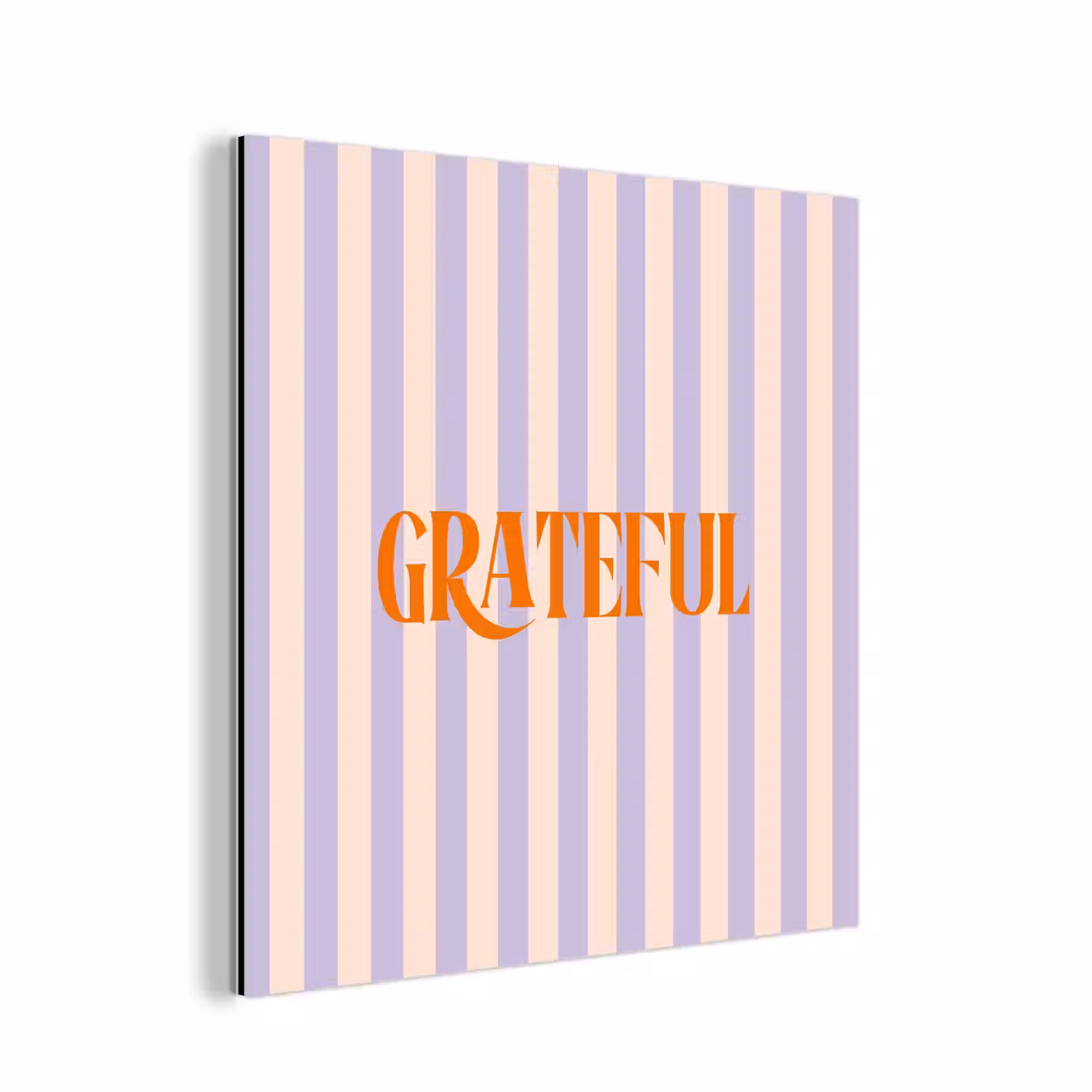 Lila - Oranje - Strepen - Grateful aluminium wit klein -3d
