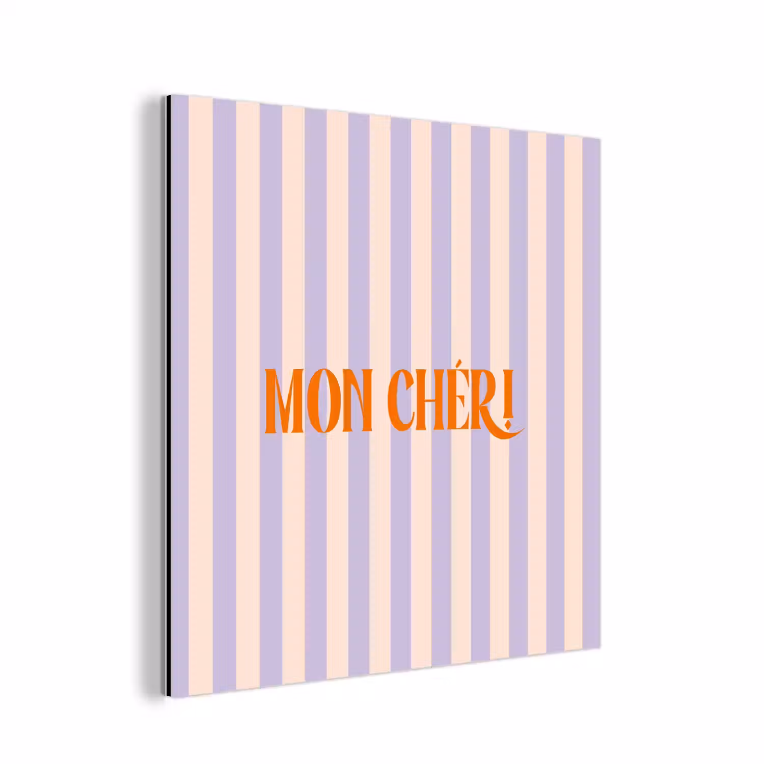 Lila - Oranje - Strepen - Mon Chéri aluminium wit klein -3d