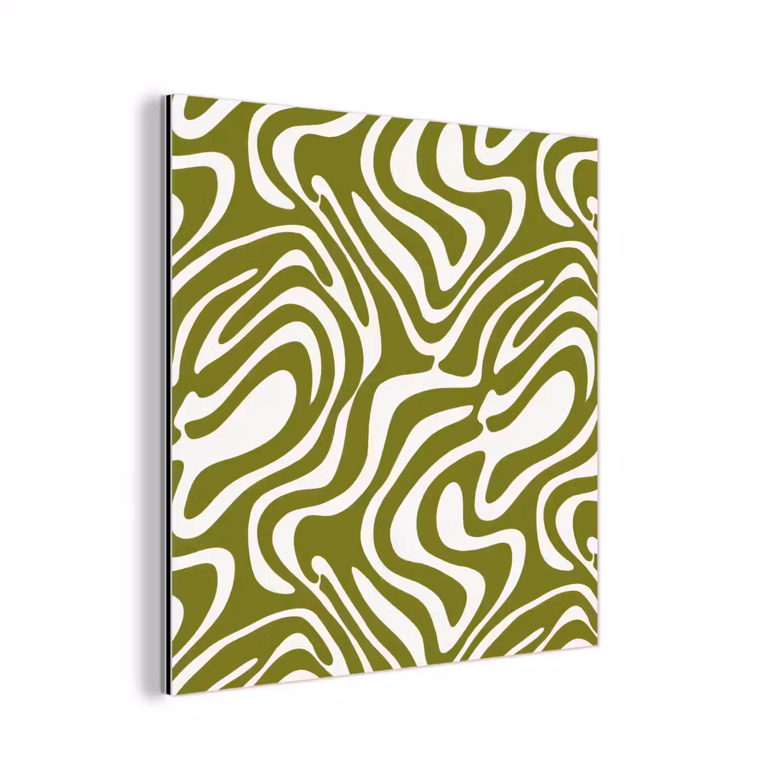 Lijnpatroon - Groen - Organisch aluminium wit klein 46 -3d