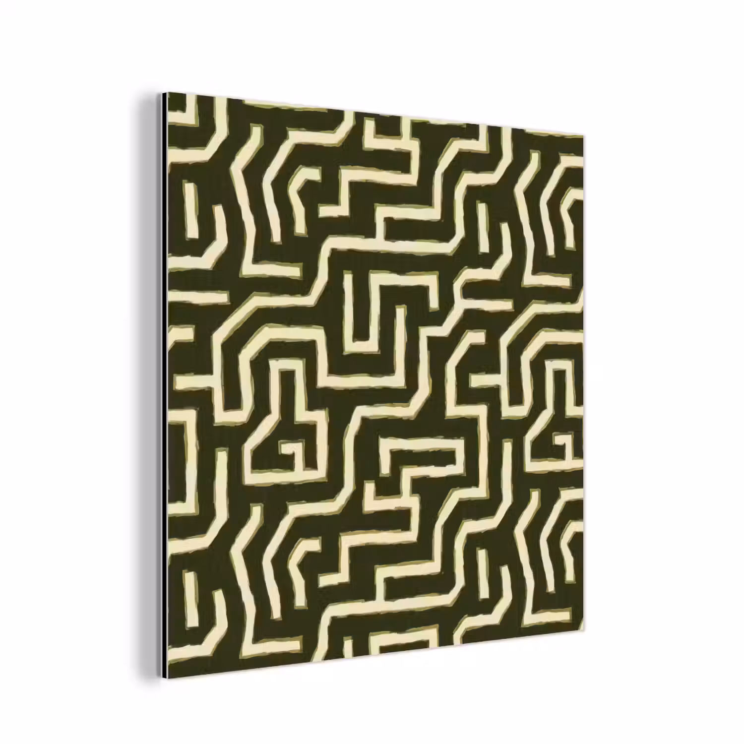 Lijnen - Abstract - Groen aluminium wit klein 46 -3d
