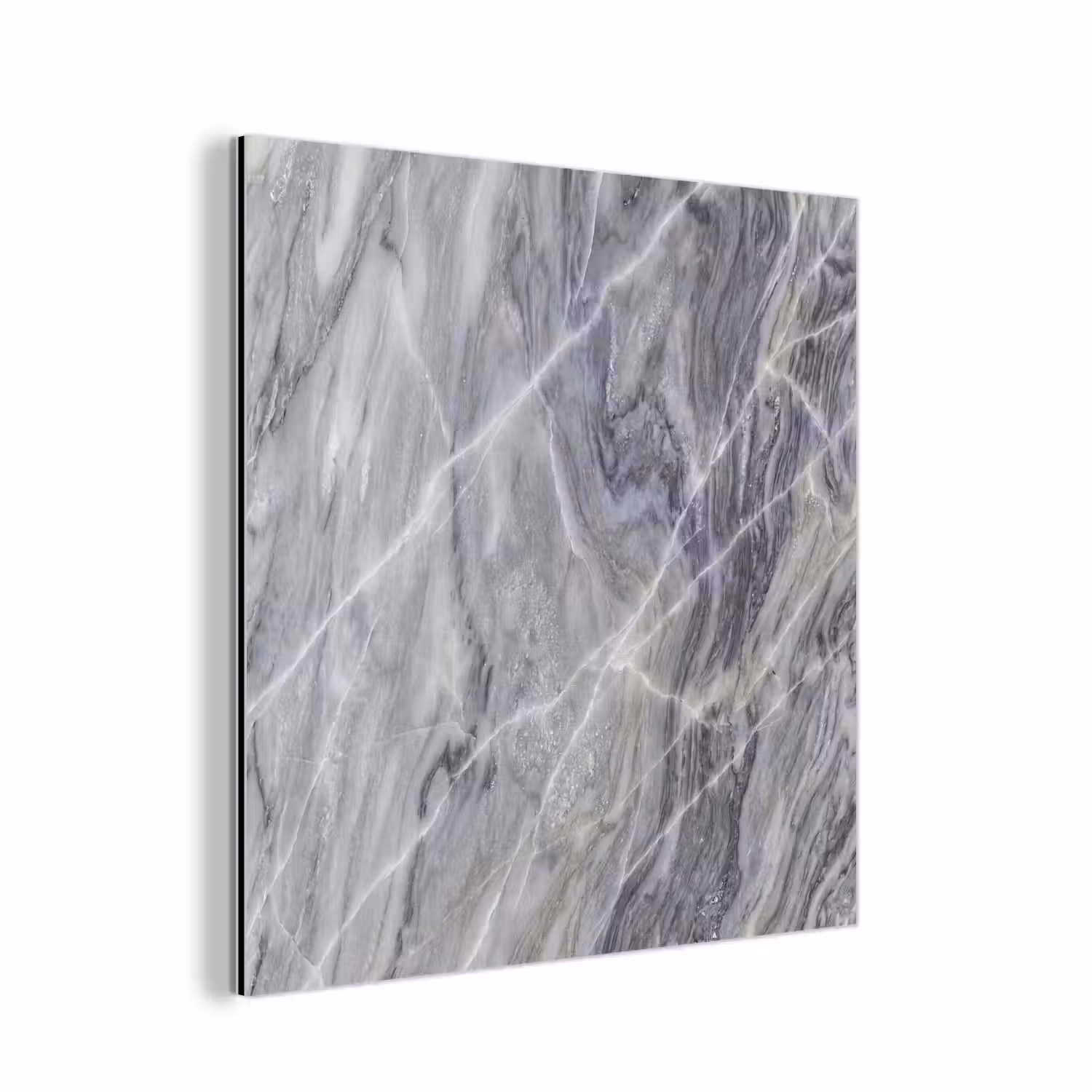 Marmer - Ader - Patroon - Abstract - Grijs aluminium wit klein -3d