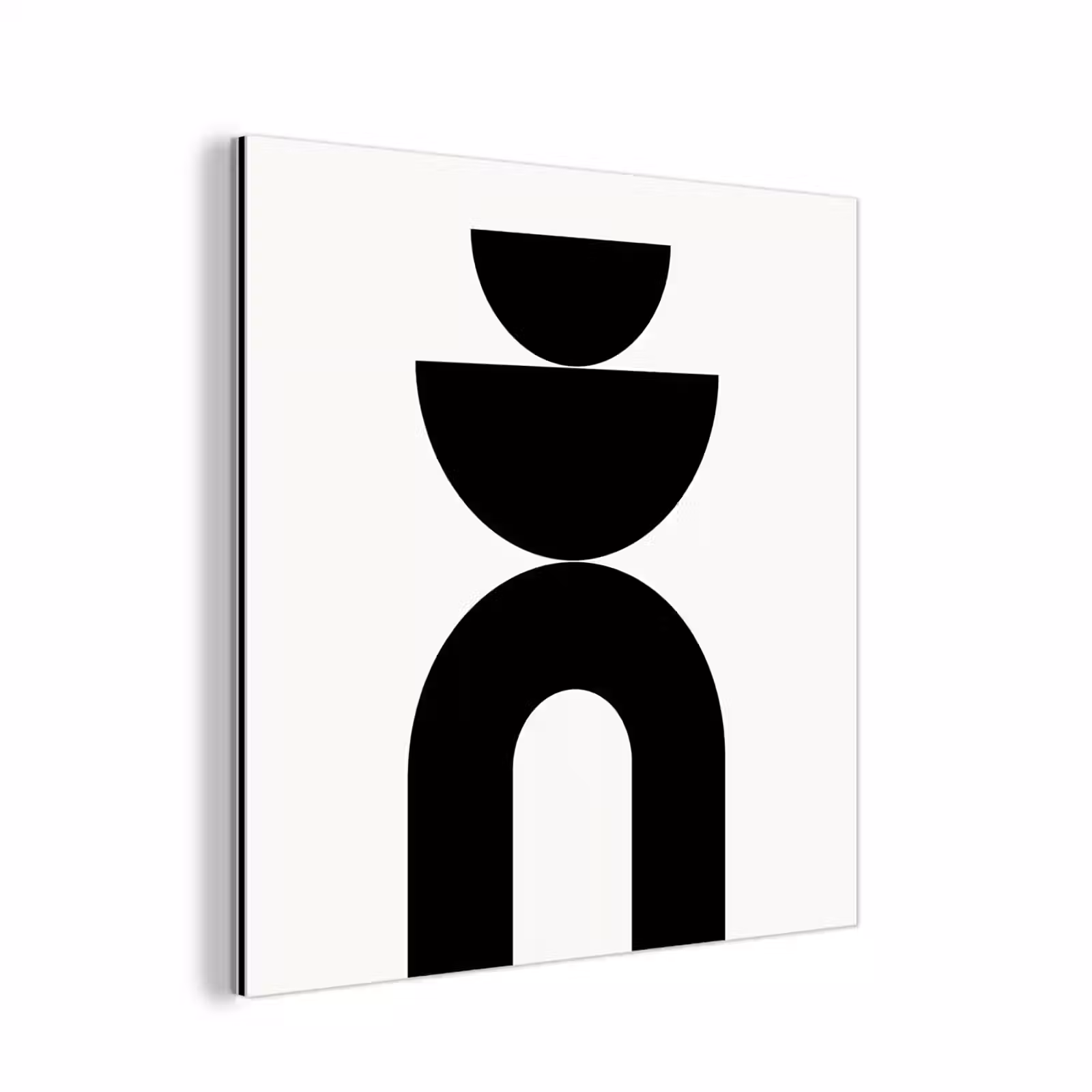 aluminium wall art - Minimalist - Art - White - Minimalistisch - Kunst - Wit aluminium wit klein