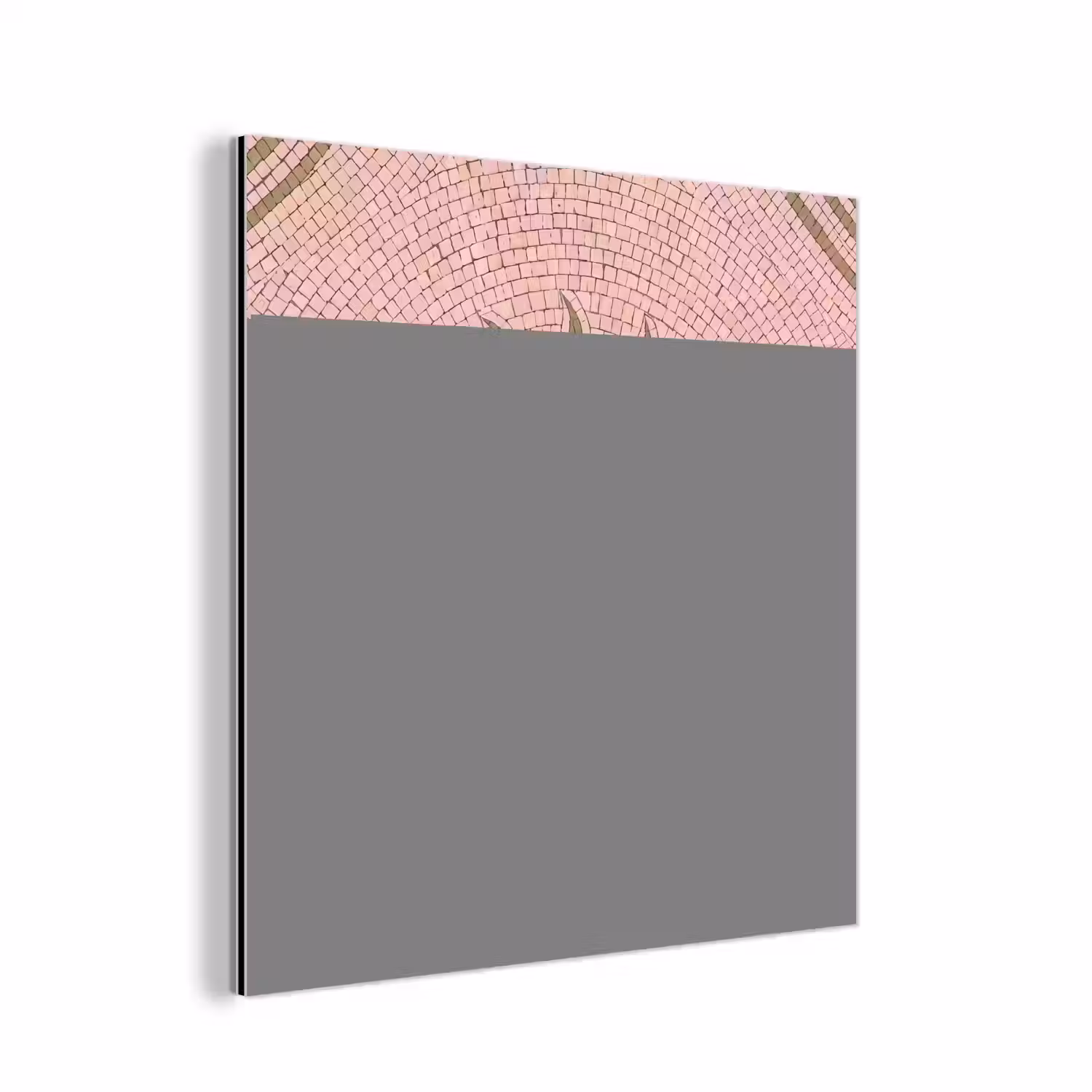 Mozaïek - Zon - Patroon - Klassiek - Roze aluminium wit klein -3d