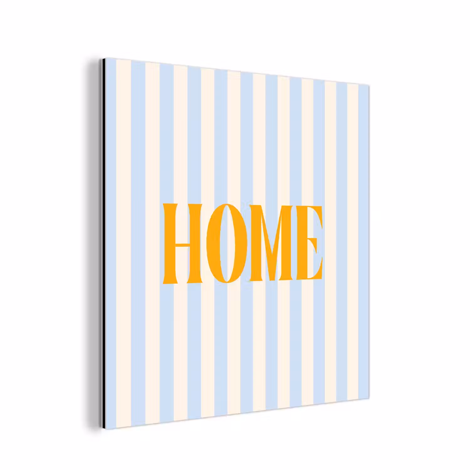 Oranje - Blauw - Strepen - Home aluminium wit klein -3d