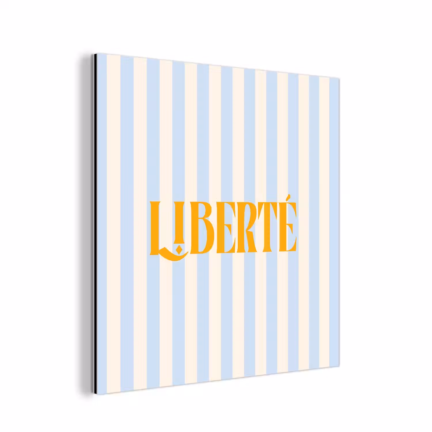 Oranje - Blauw - Strepen - Liberté aluminium wit klein -3d