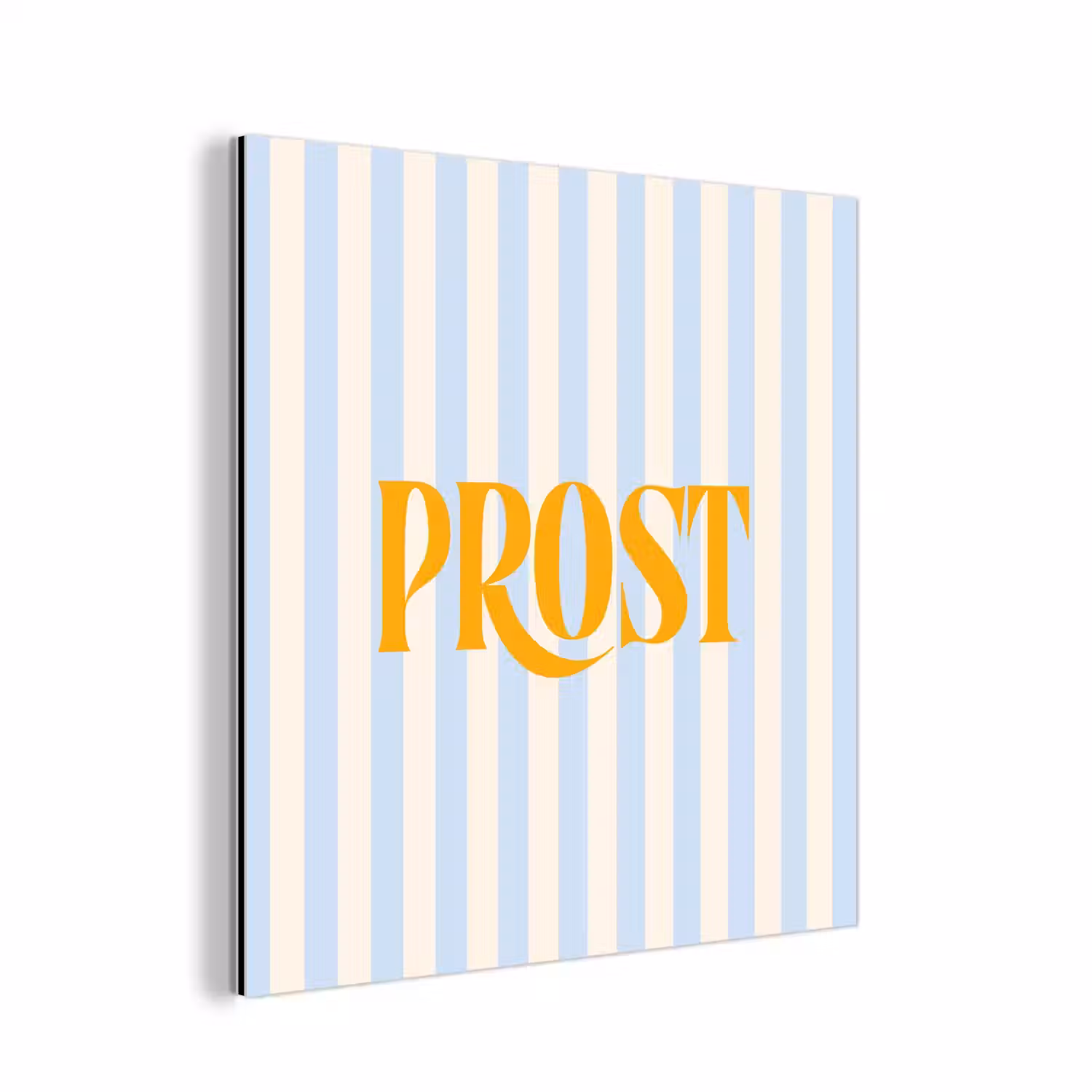 Oranje - Blauw - Strepen - Prost aluminium wit klein -3d