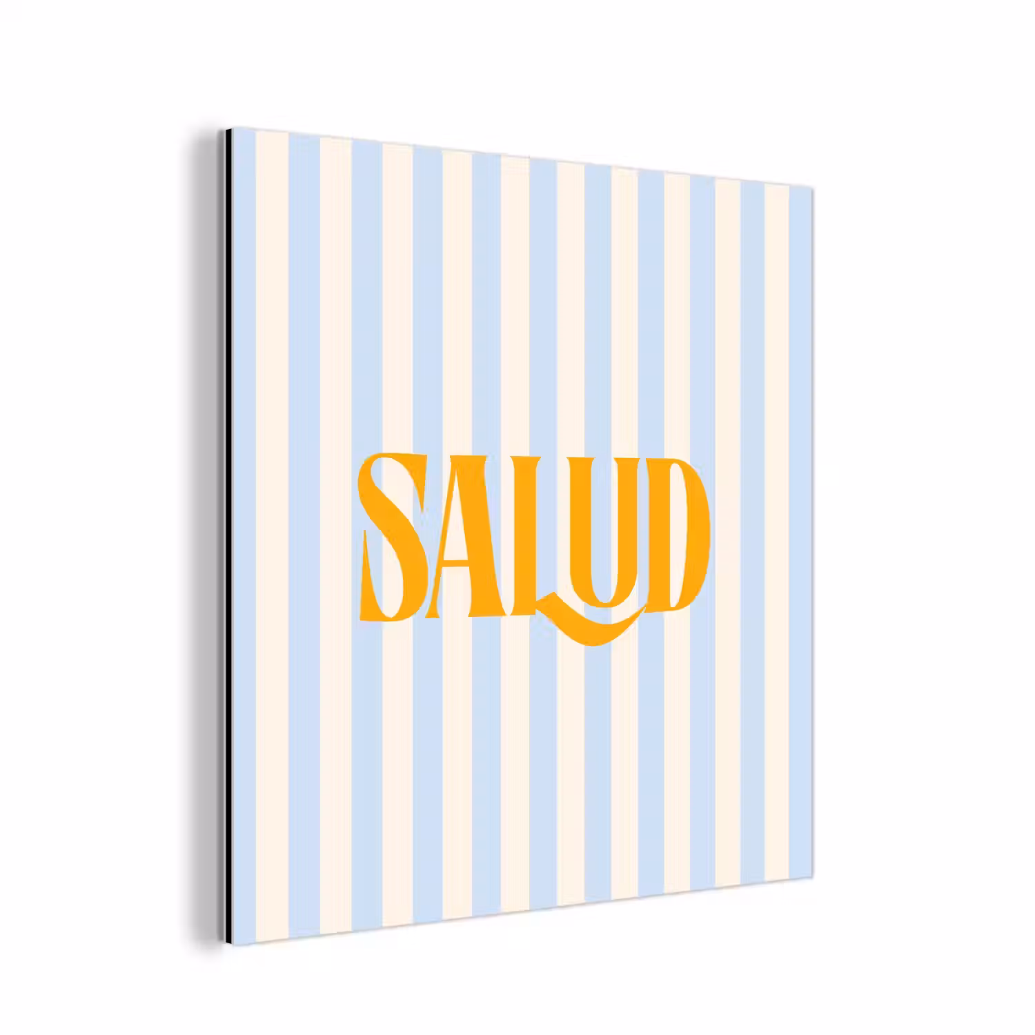 Oranje - Blauw - Strepen - Salud aluminium wit klein -3d
