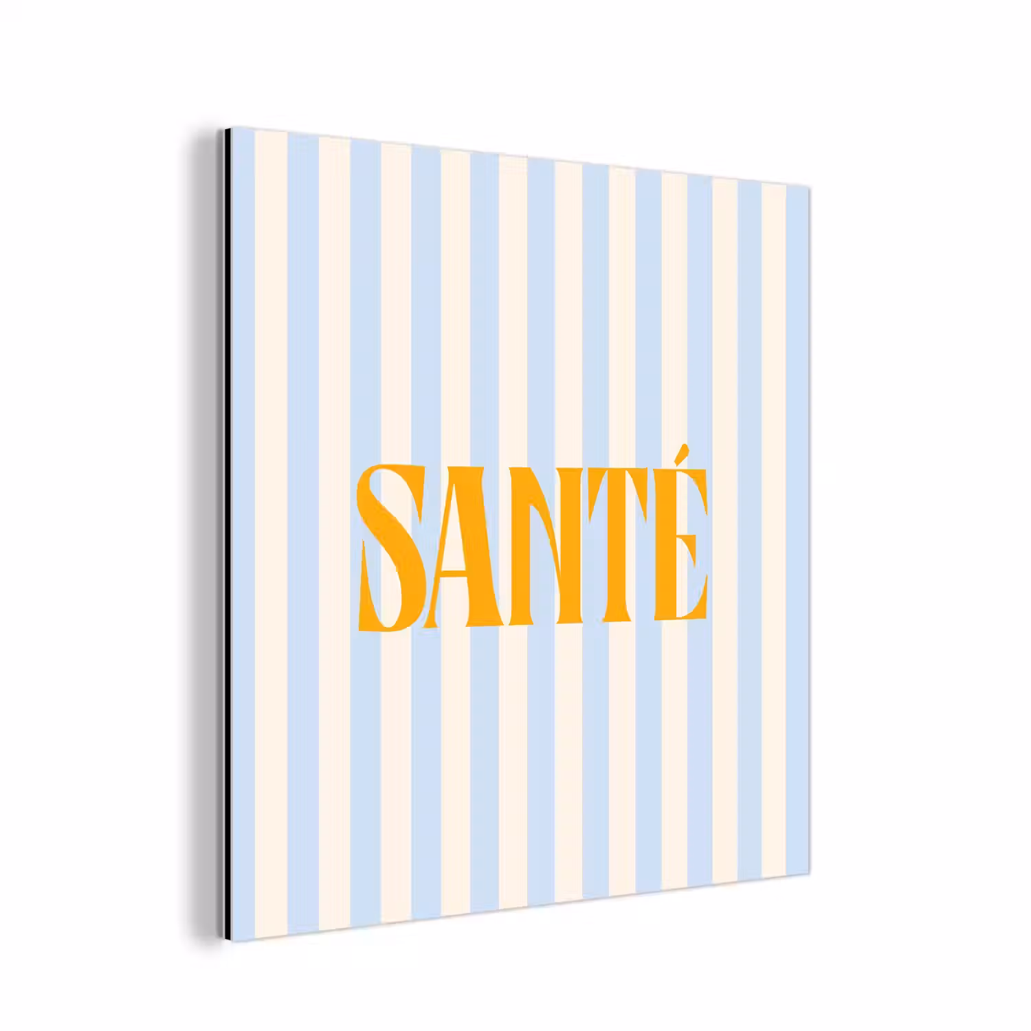 Oranje - Blauw - Strepen - Santé aluminium wit klein -3d