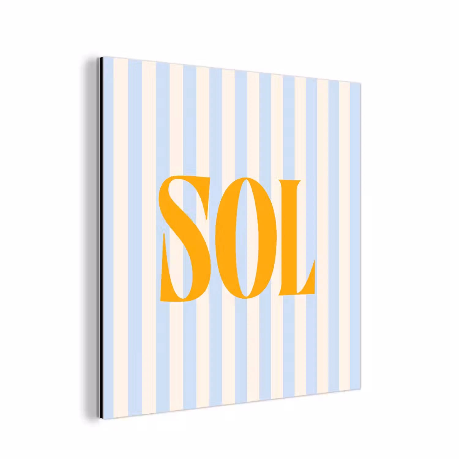 Oranje - Blauw - Strepen - Sol aluminium wit klein -3d