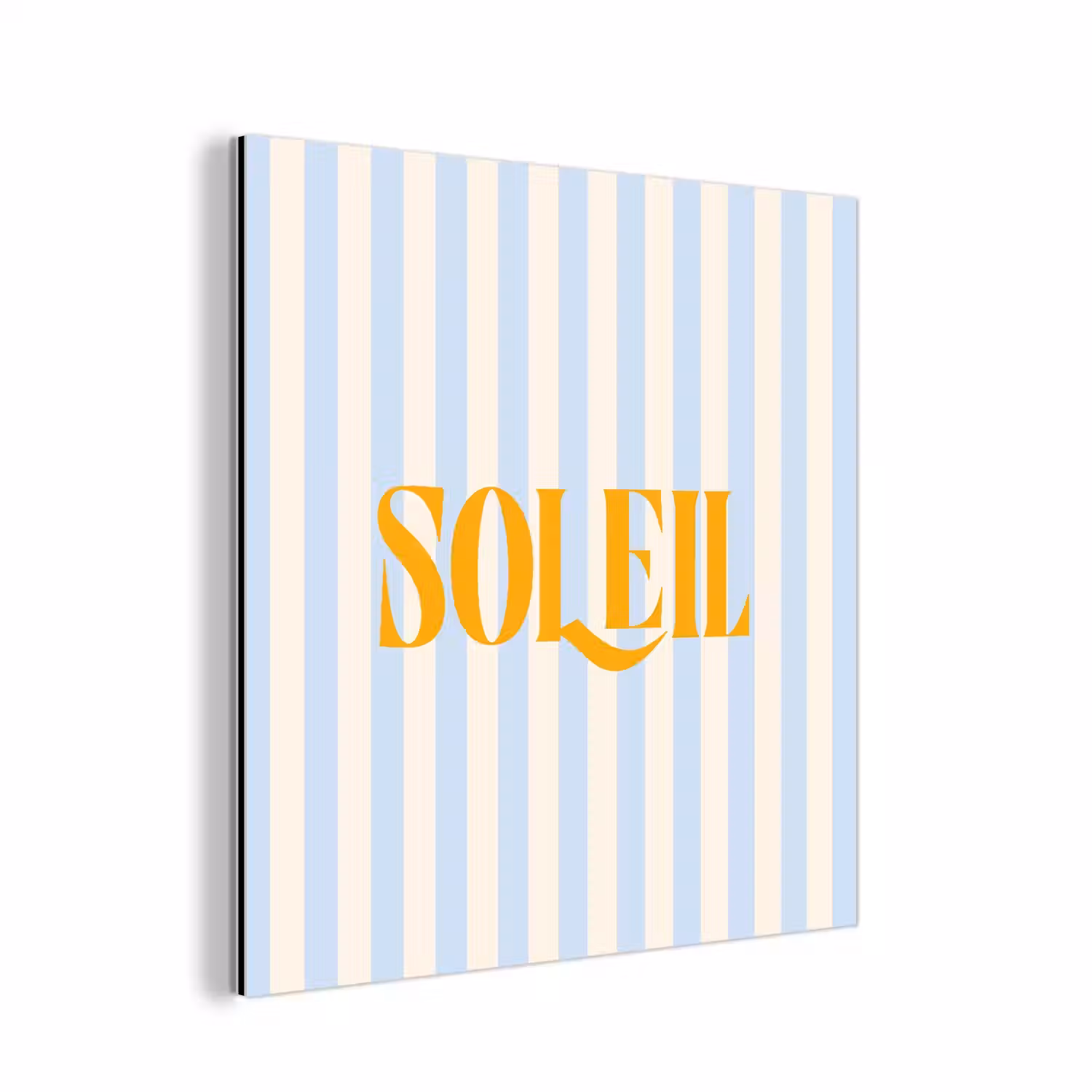 Oranje - Blauw - Strepen - Soleil aluminium wit klein -3d