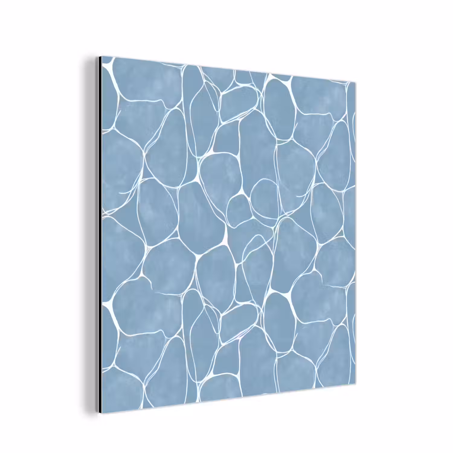Organisch - Patroon - Blauw aluminium wit klein 46 -3d