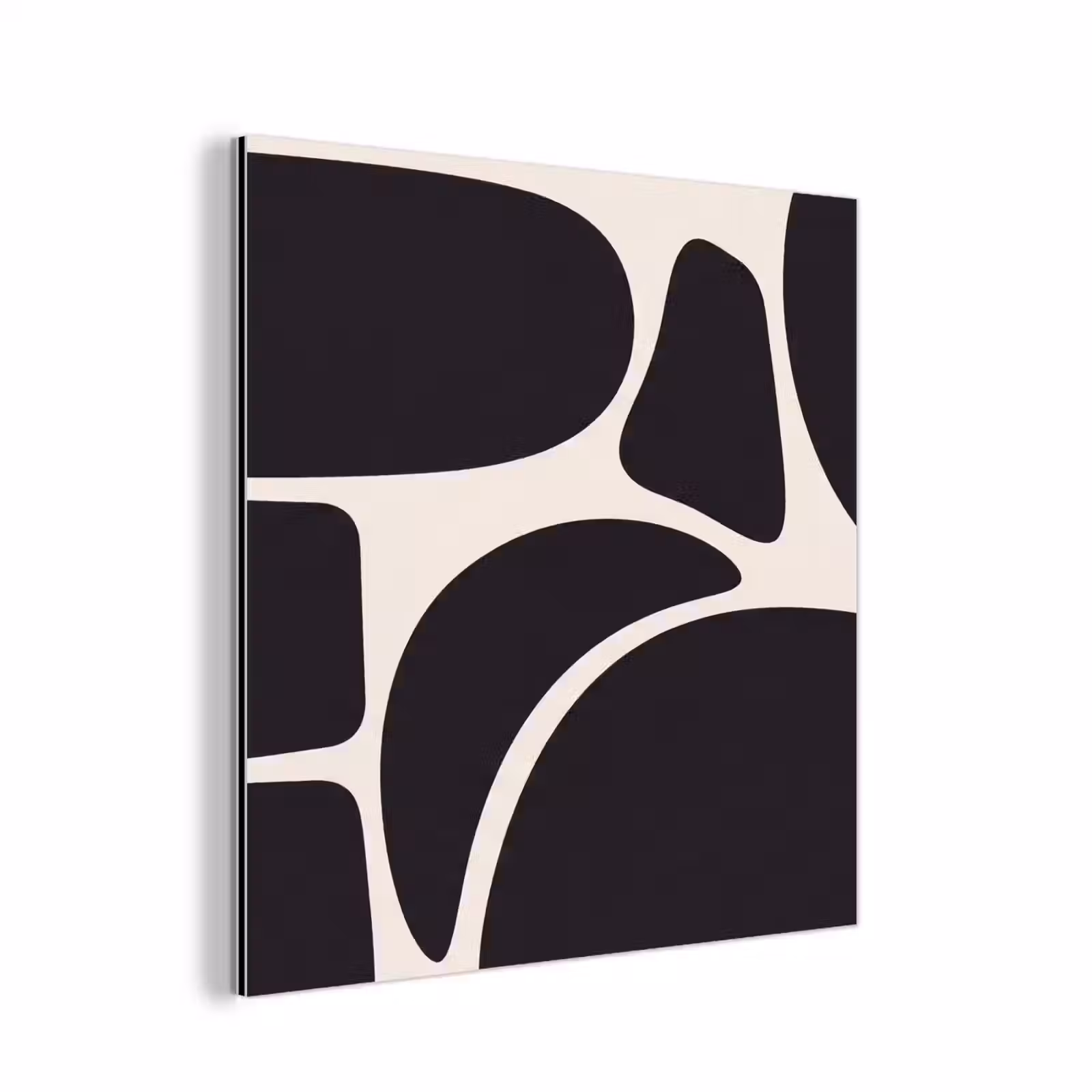 aluminium wall art - Pattern - Organic - Black - Patroon - Organisch - Zwart aluminium wit klein