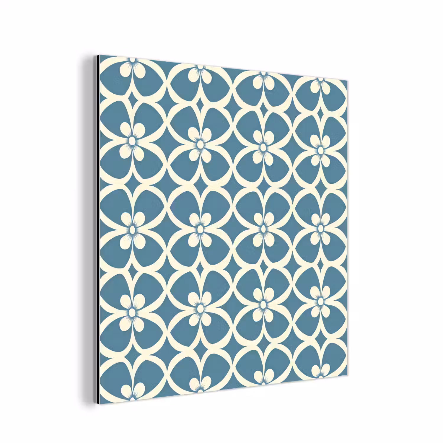 Patroon - Symmetrisch - Blauw aluminium wit klein 46 -3d