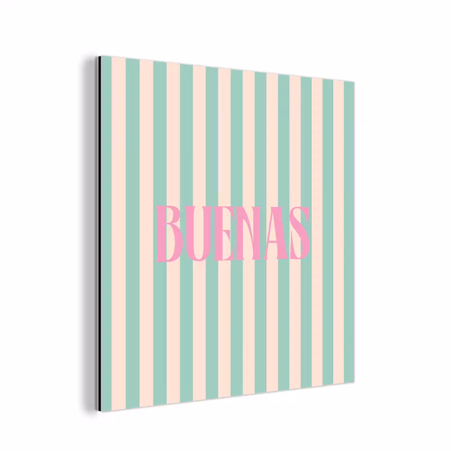Roze - Groen - Strepen - Buenas aluminium wit klein -3d