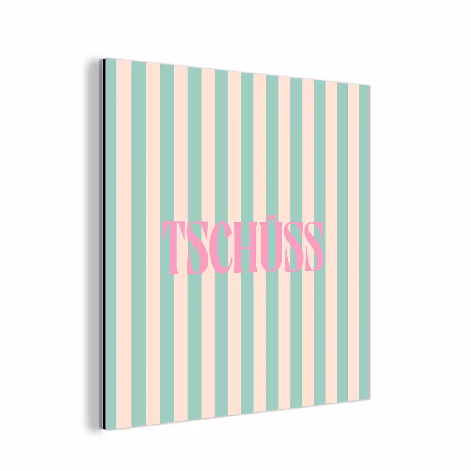 Roze - Groen - Strepen - Tschüss aluminium wit klein -3d