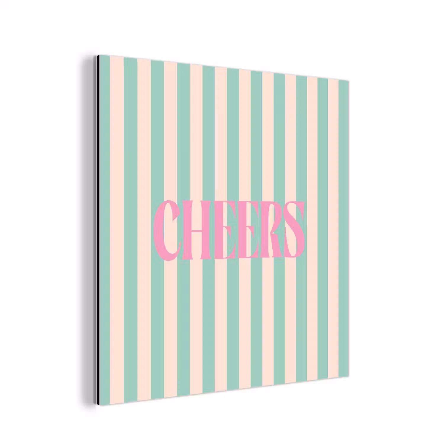 Roze - Groen - Strepen - Cheers aluminium wit klein -3d
