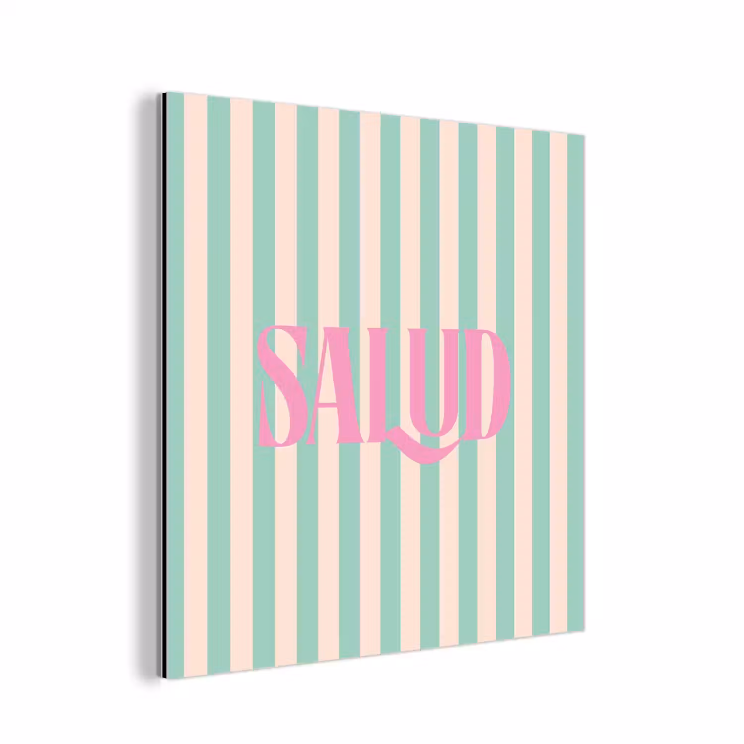 Roze - Groen - Strepen - Salud aluminium wit klein -3d