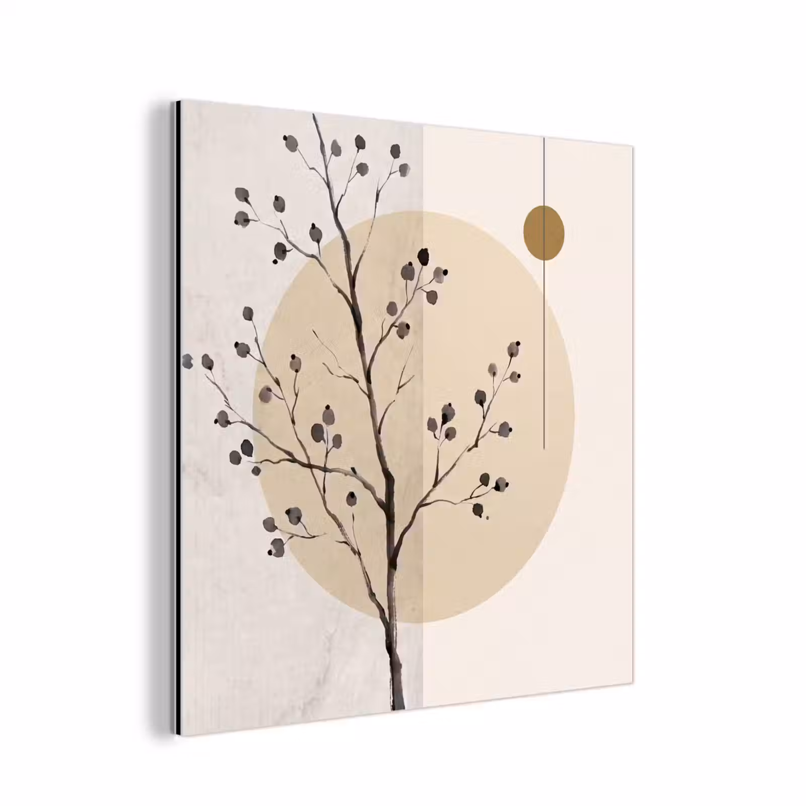 aluminium wall art - Plant - Abstract - Beige - Plant - Abstract - Beige aluminium wit klein