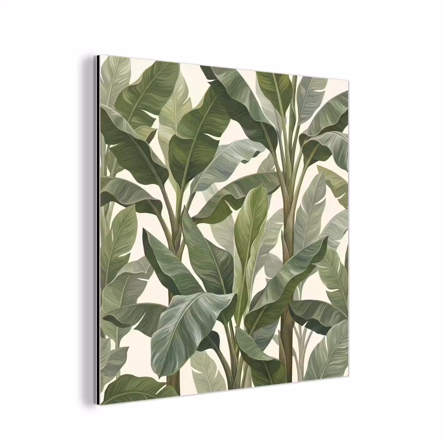 Planten - Bladeren - Tropisch - Groen aluminium wit klein -3d