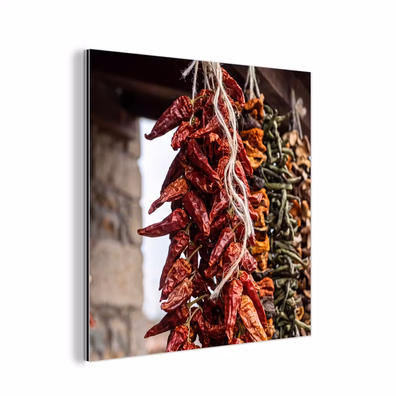 aluminium wall art - Red Peppers - Food - Rode pepers - Eten aluminium wit klein