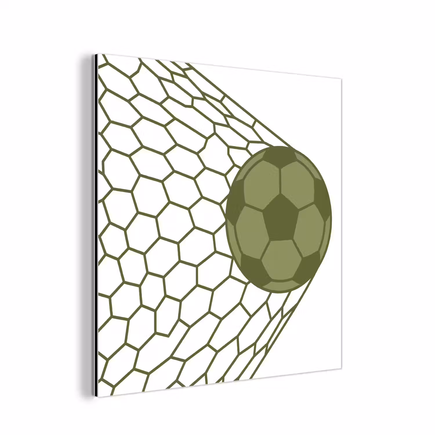 Voetbal - Goal - Sport - Groen aluminium wit klein -3d