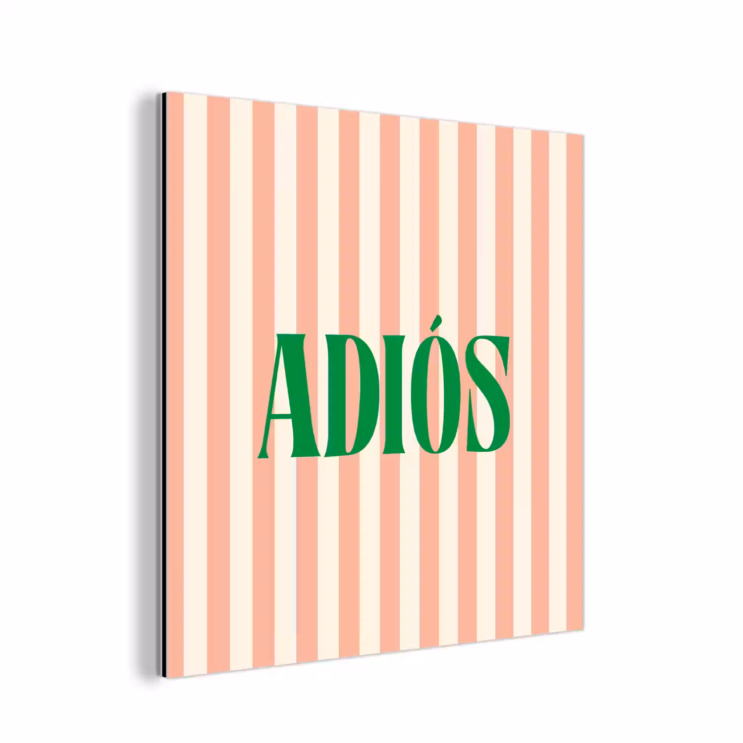 Zachtroze - Groen - Strepen - Adiós aluminium wit klein -3d