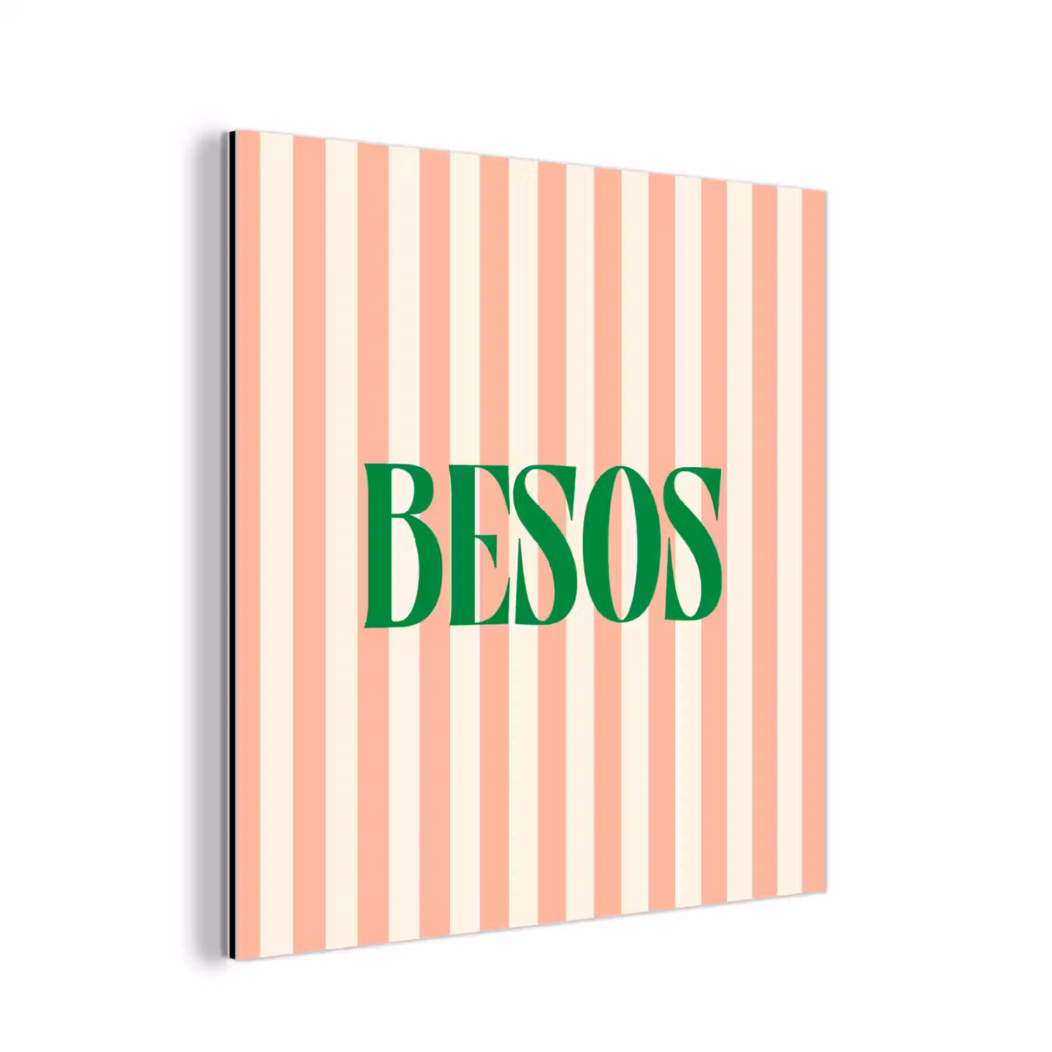 Zachtroze - Groen- Strepen - Besos aluminium wit klein -3d