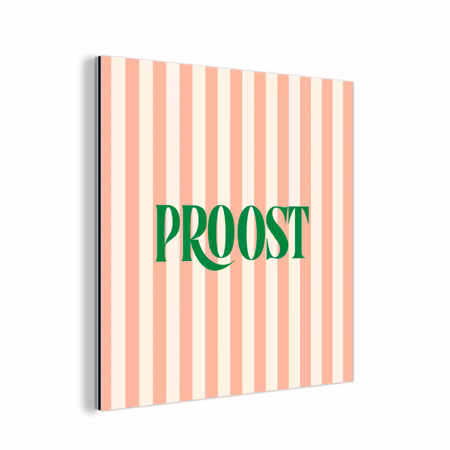 Zachtroze - Groen - Strepen - Proost aluminium wit klein -3d
